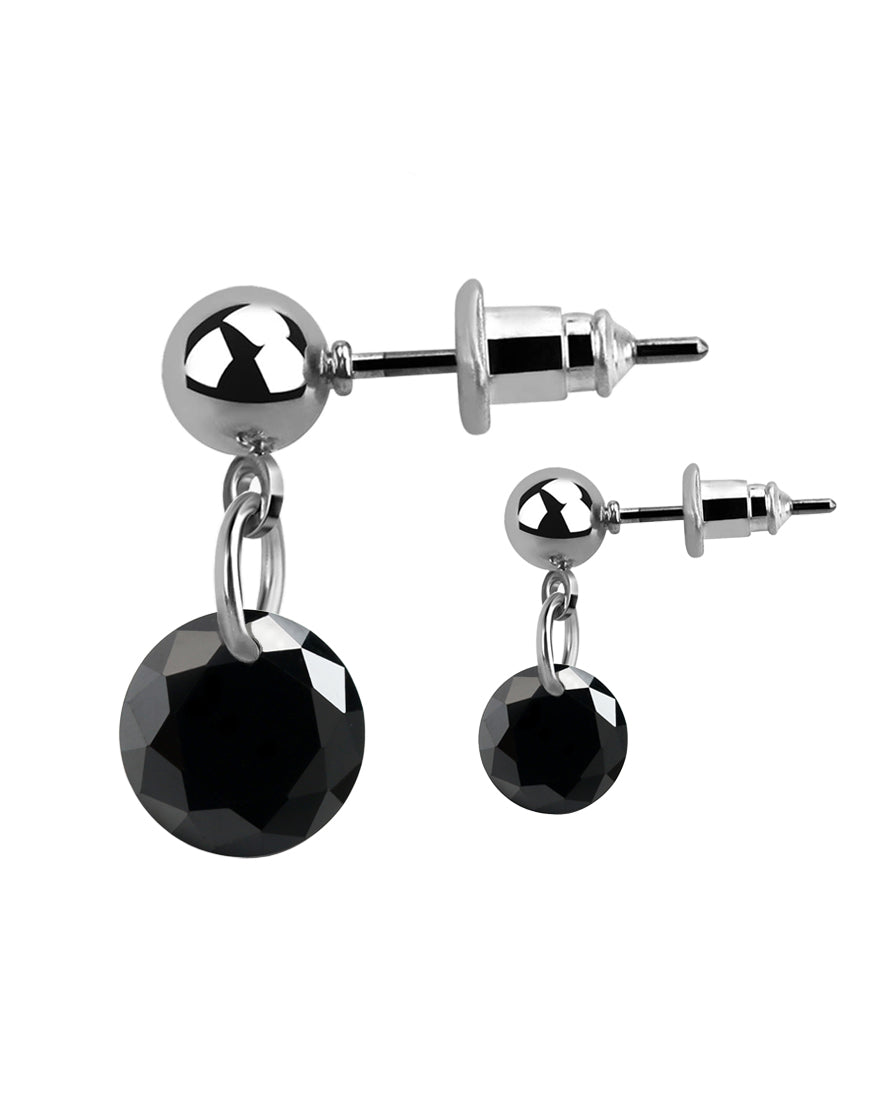 Black gem earrings store