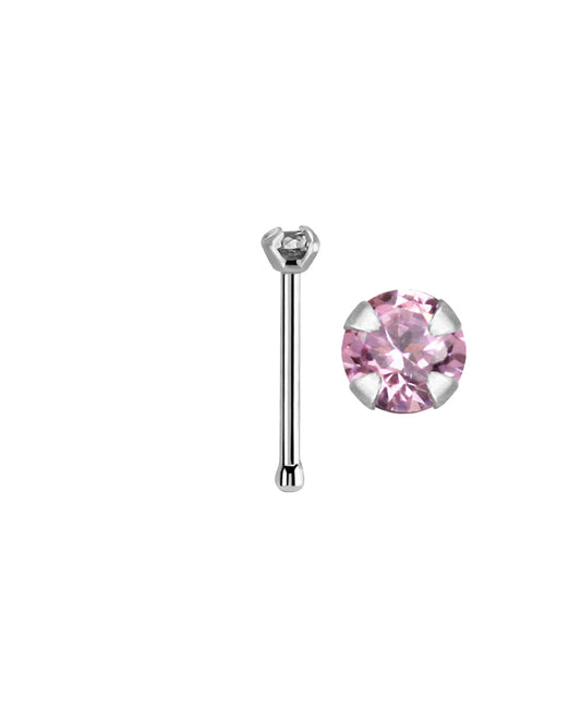 Light Pink Claw/Gem - 20g - Nose Bone