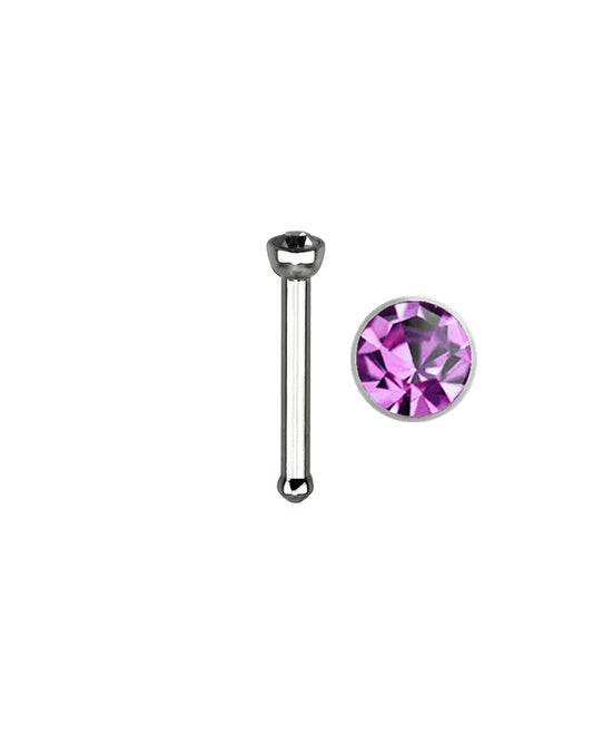 Light Purple Gem - 18g - Nose Bone