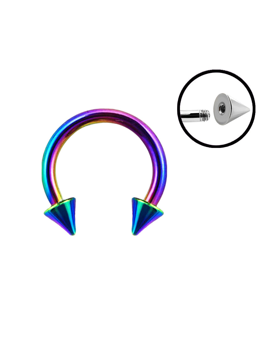 Multi Spike - 16g - Horseshoe Ring