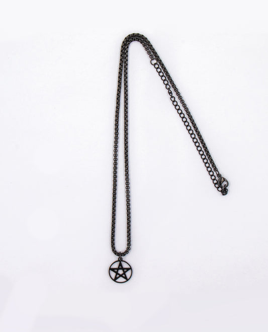 Black Pentagram - Necklace