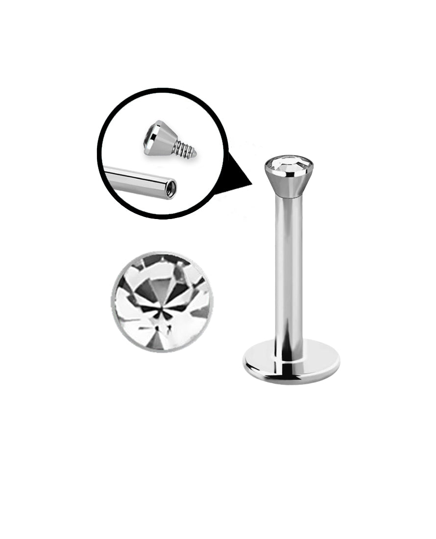 Clear Flat/Gem - 16g - Flat Back