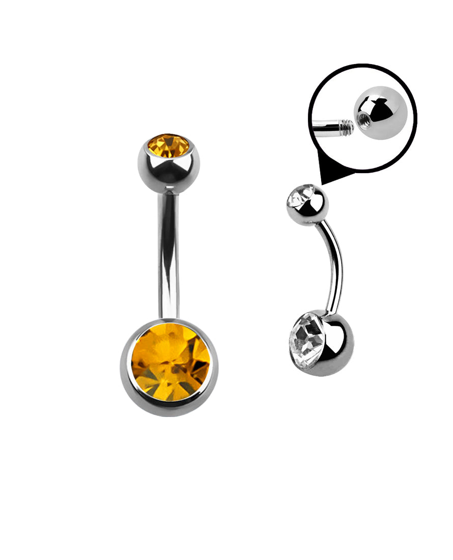 Yellow Gem - 14g - Navel Barbell