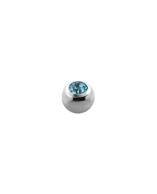 16g - Aqua Blue - Gem Ball End