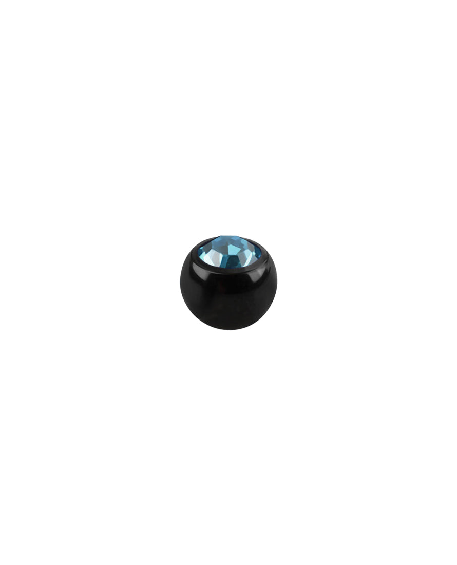 16g - Aqua Gem/Black Ball End