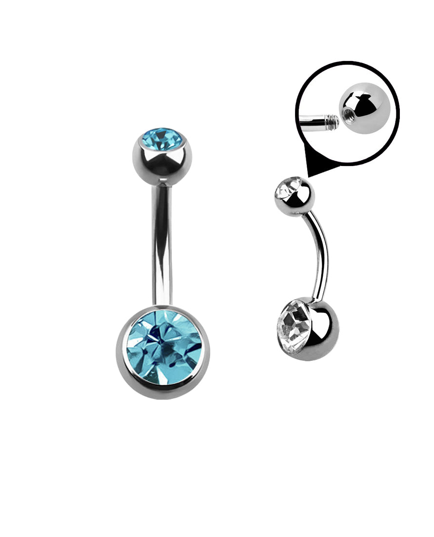 Aqua Gem - 14g - Navel Barbell