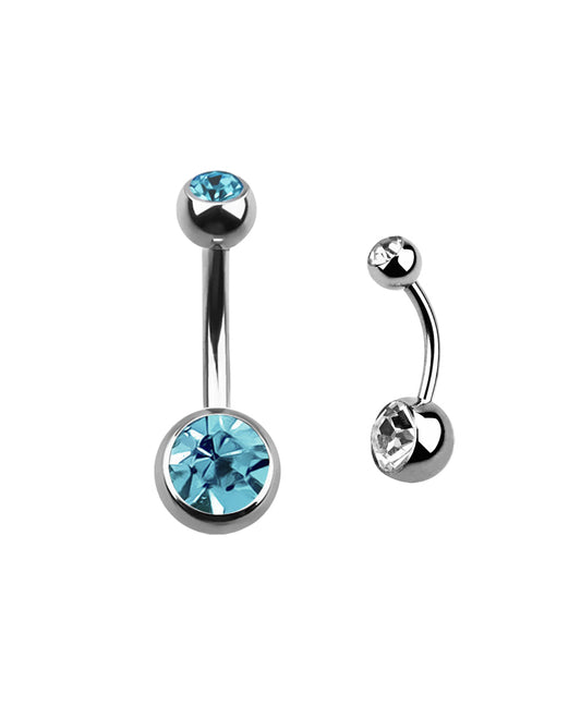 Aqua Gem - 14g - Navel Barbell