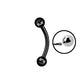 Curved - Black - 16g - Barbell