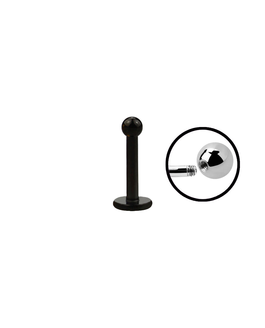 Black - 18g - Flat Back