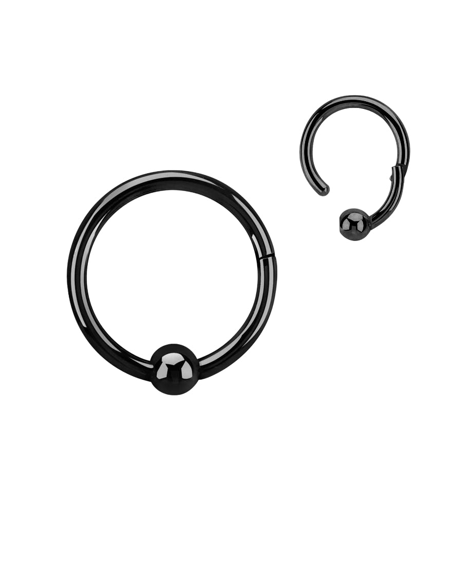 Black - 16g - Ball Hinge Ring