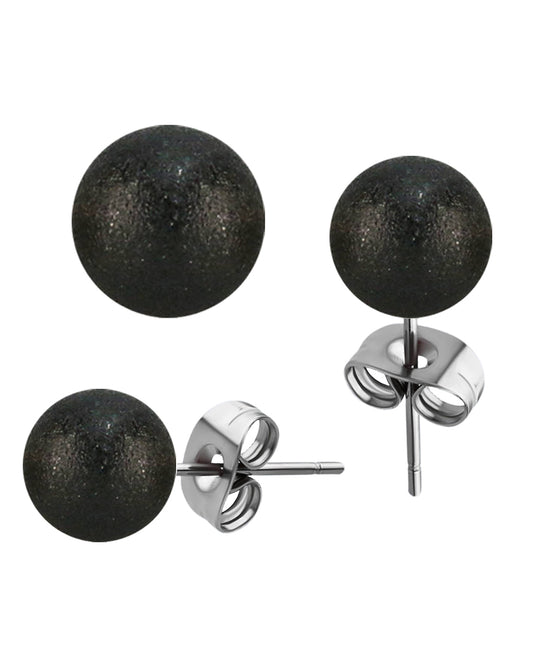 Frosted Black - Ball - 3mm-5mm