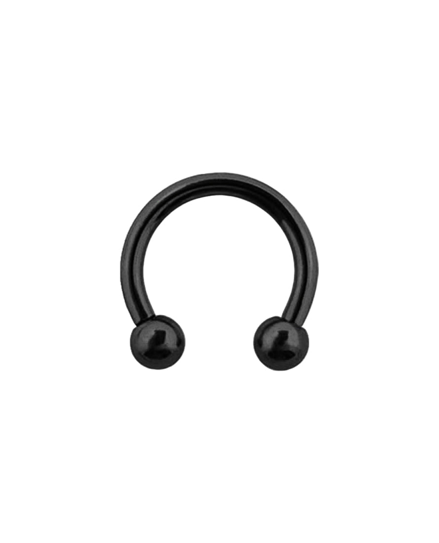 Black - 16g - Horseshoe Ring