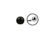 14g - Black - Ball End