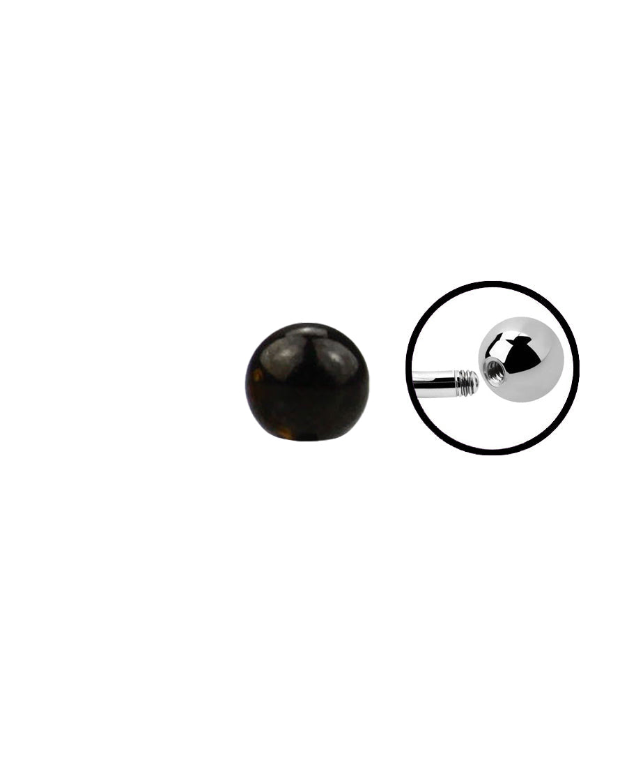 14g - Black - Ball End