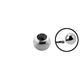 14g - Black - Gem Ball End