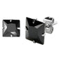 Black - Square Gem - 3mm-5mm