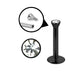 Black - Clear Flat/Gem - 16g - Flat Back