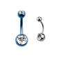 Clear Gem/Blue - 14g - Navel Barbell