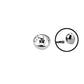 16g - Clear - 3mm Gem - Half Ball End