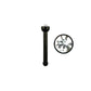 Clear Gem/Black Stud - 18g - Nose Bone