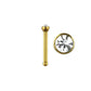 Clear Gem/Gold Stud - 18g - Nose Bone