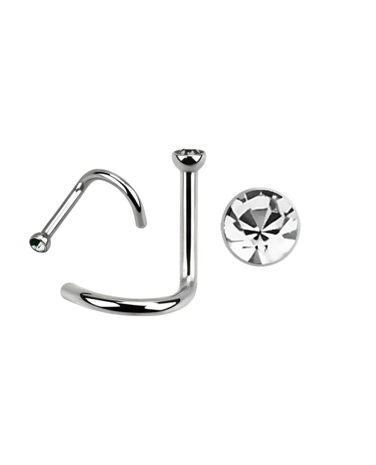 Clear Gem - 18g - Nose Twist