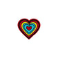 Coloured Heart - Patch