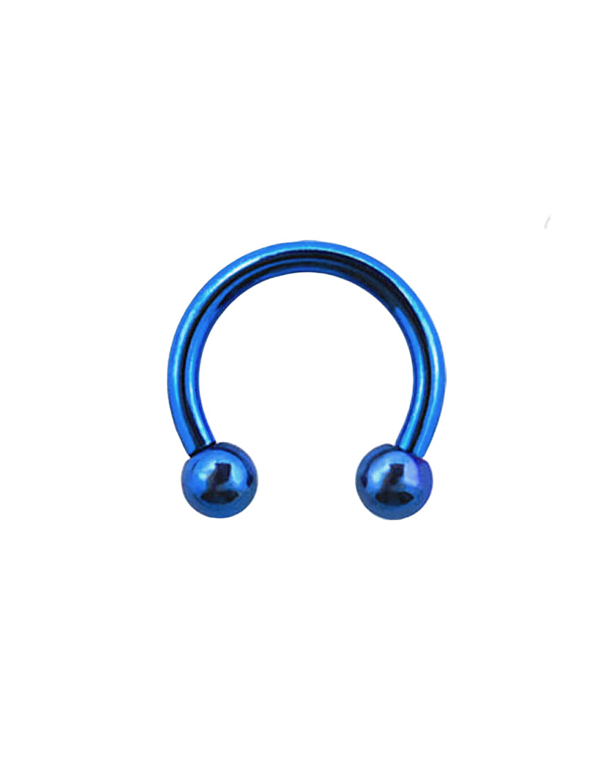 Dark Blue - 16g - Horseshoe Ring