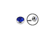 16g - Dark Blue - 3mm Gem - Half Ball End