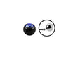 14g - Dark Blue Gem/Black Ball End