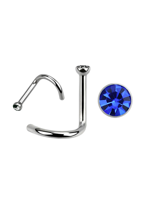 Dark Blue Gem - 18g - Nose Twist