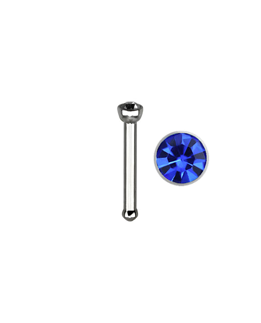 Dark Blue Gem - 20g - Nose Bone