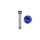 Dark Blue Gem/Titanium - 18g - Nose Bone