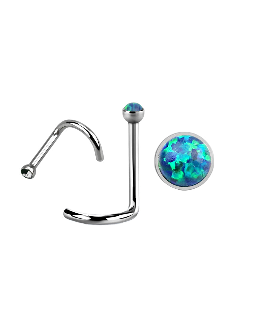 Dark Blue Opal - 18g - Nose Twist