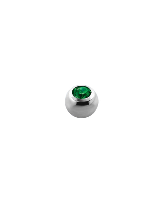 16g - Dark Green - Gem Ball End