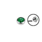 16g - Dark Green - 3mm Gem - Half Ball End