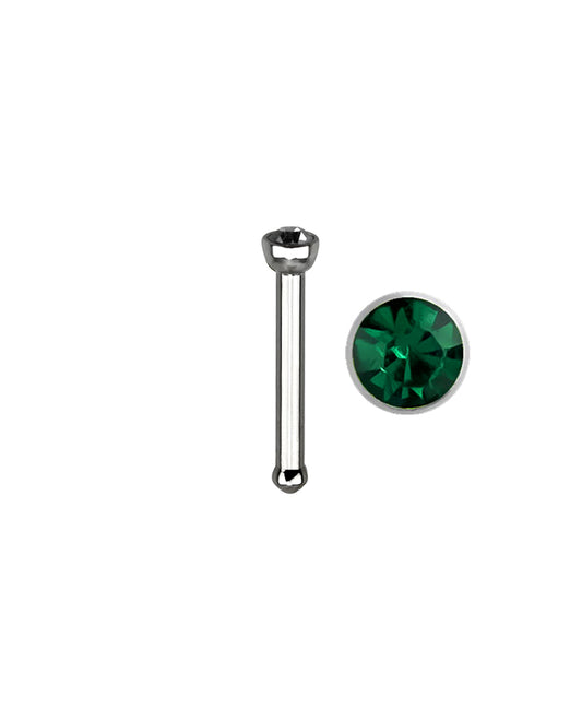 Dark Green Gem - 20g - Nose Bone