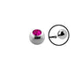 14g - Dark Pink - Gem Ball End