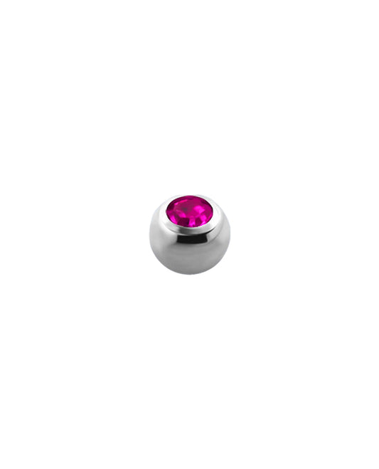 16g - Dark Pink - Gem Ball End