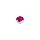 16g - Dark Pink- 3mm Gem - Half Ball End