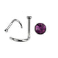 Dark Purple Gem - 18g - Nose Twist