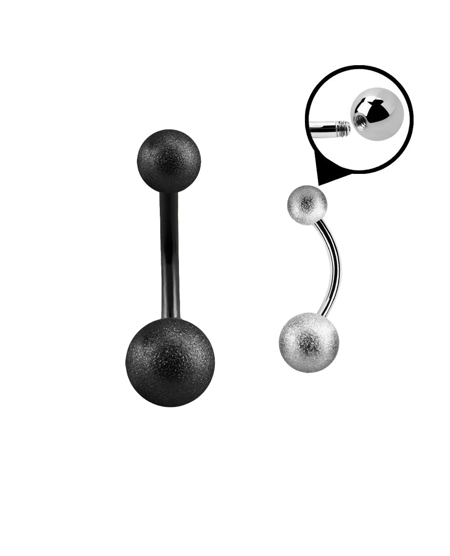 Frosted Black - 14g - Navel Barbell