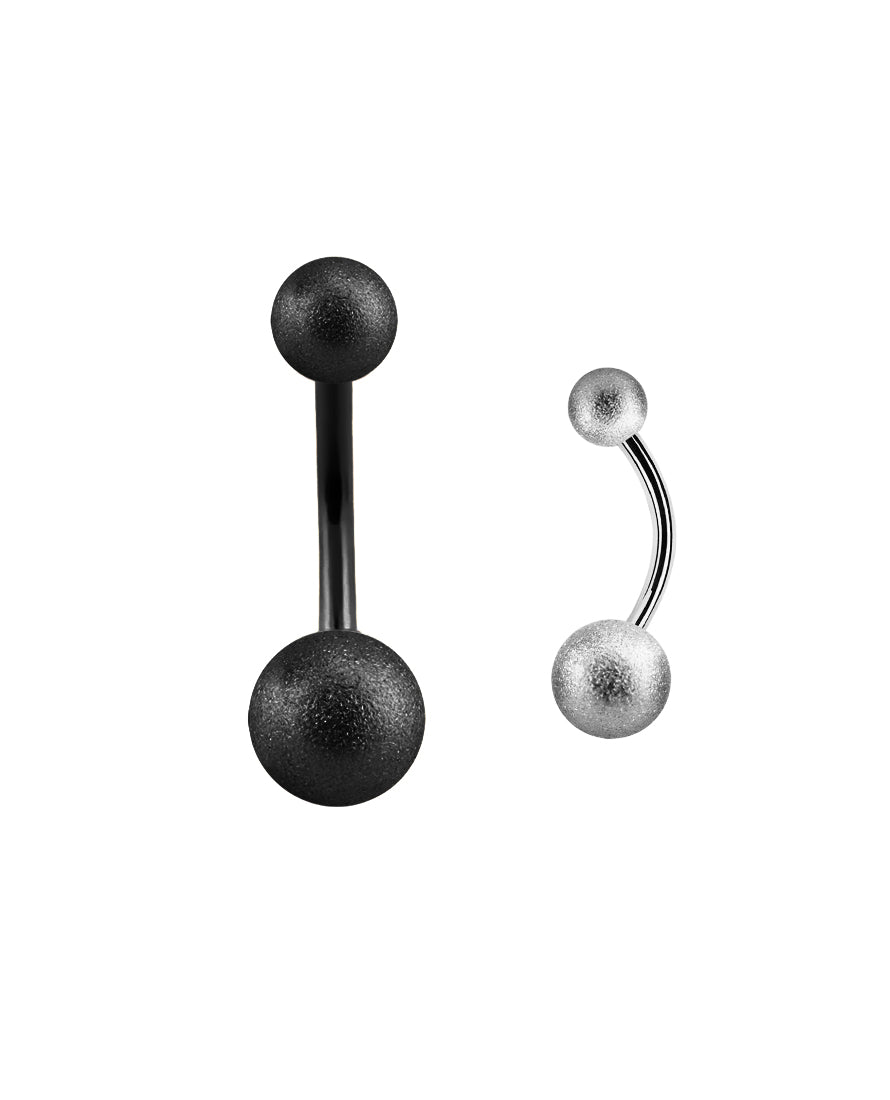 Frosted Black - 14g - Navel Barbell