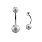 Frosted Steel - 14g - Navel Barbell