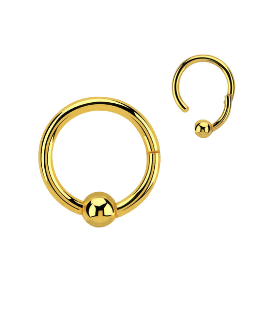 Gold - 16g - Ball Hinge Ring