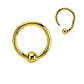 Gold - 16g - Ball Hinge Ring