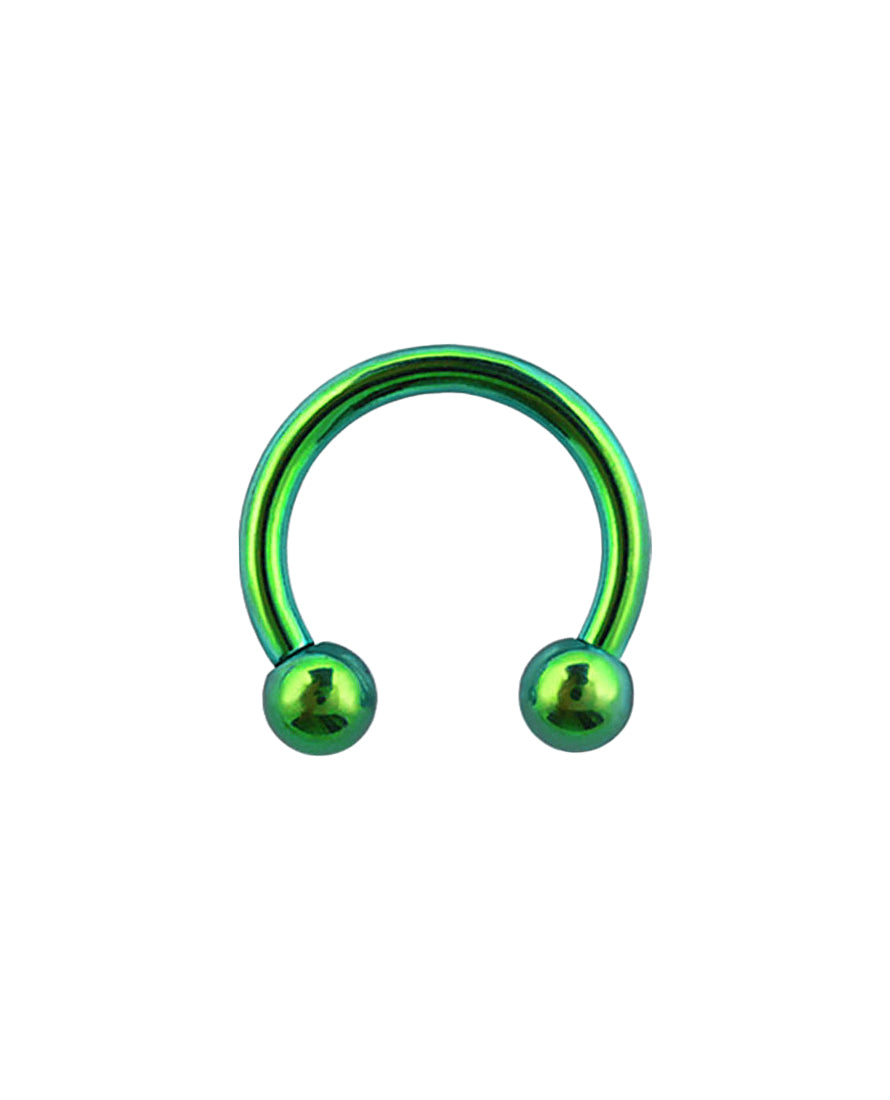Green - 16g - Horseshoe Ring