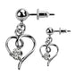Clear Gem Heart - Dangly