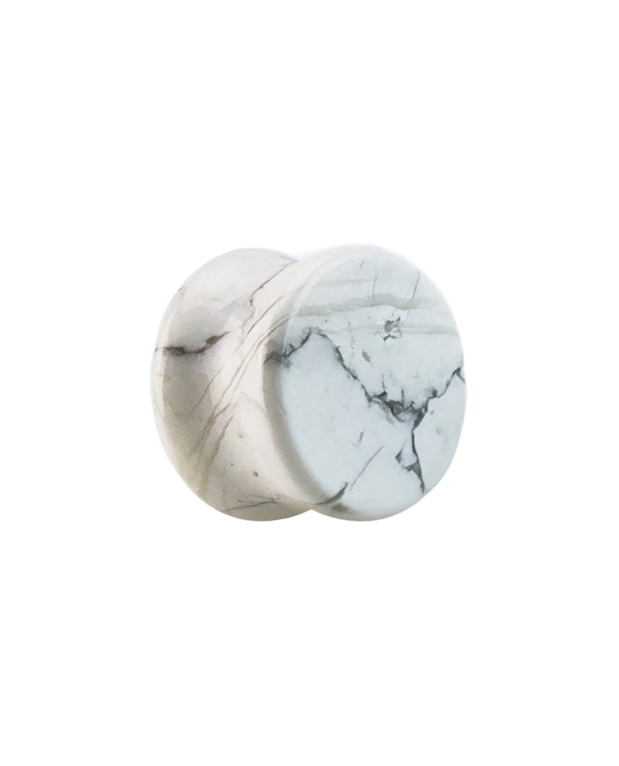 White Howlite Stone Plug