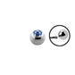 16g - Light Blue - Gem Ball End